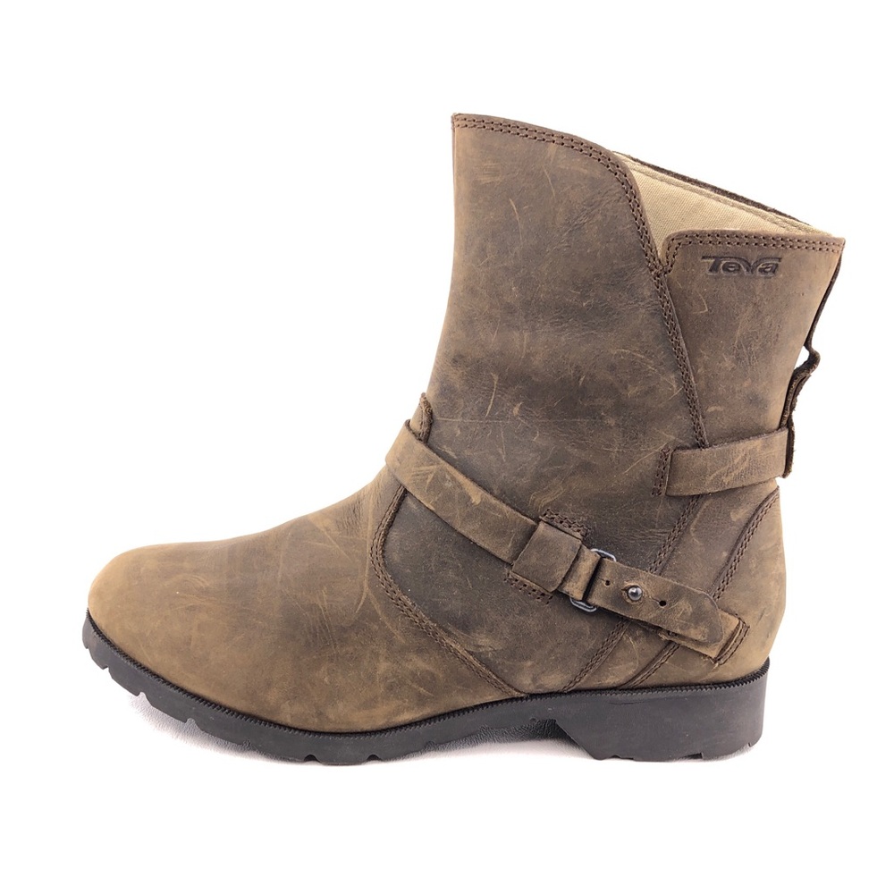 Teva De La Vina Low Brown Leather Riding Boots 6.5